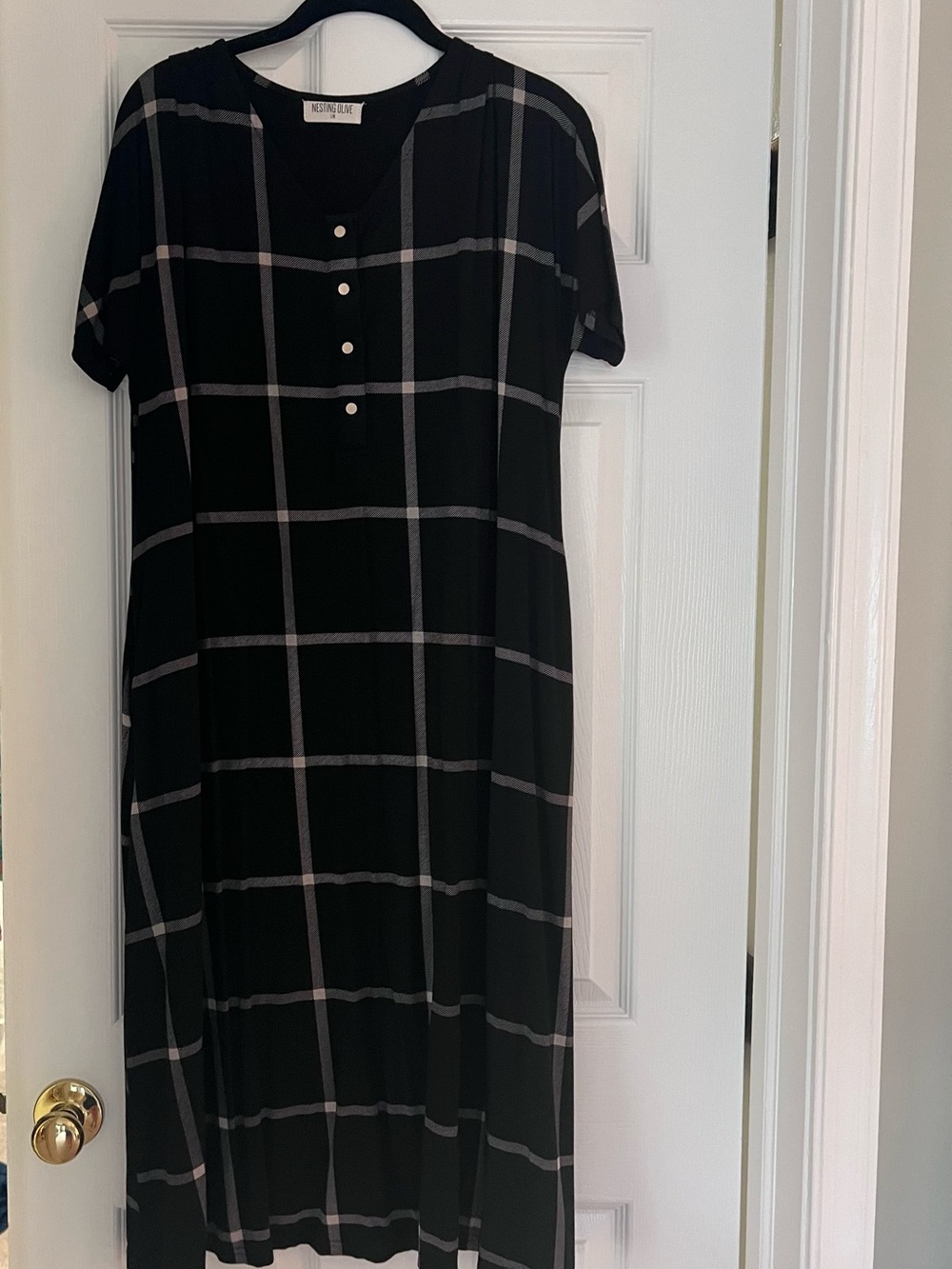 Nesting Olive House Dress - Classic Henley